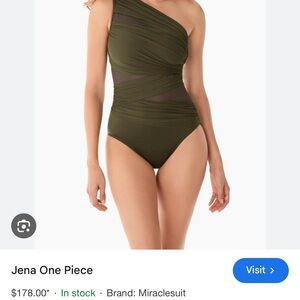 Miraclesuit One-Shoulder Olive Swimsuit